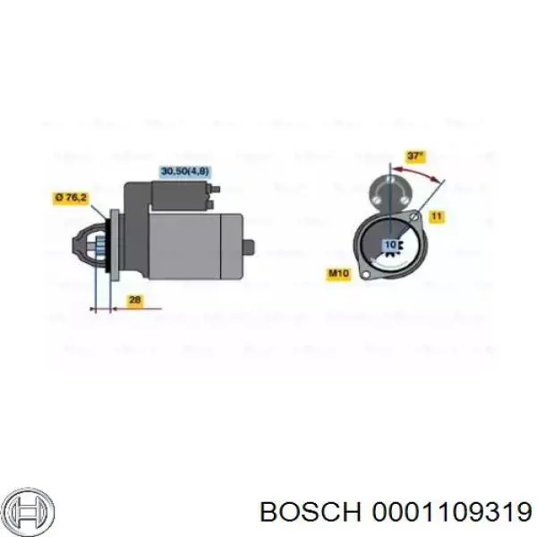 Стартер 0001109319 Bosch