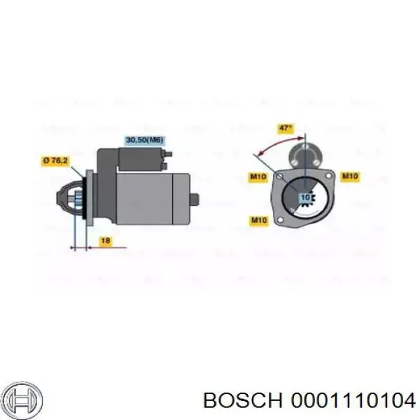 0001110104 Bosch стартер