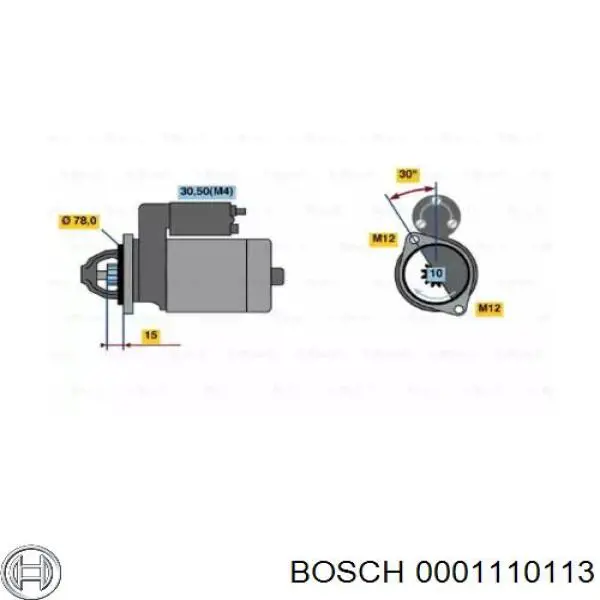 0001110113 Bosch стартер