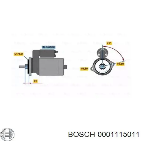 0001115011 Bosch стартер