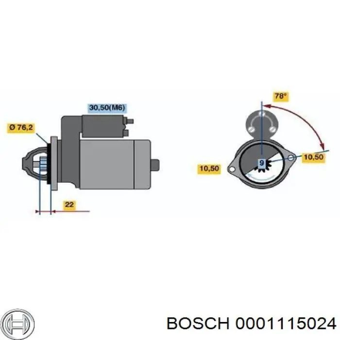 0001115024 Bosch стартер
