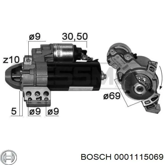 0001115069 Bosch стартер