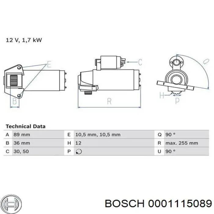 0001115089 Bosch стартер