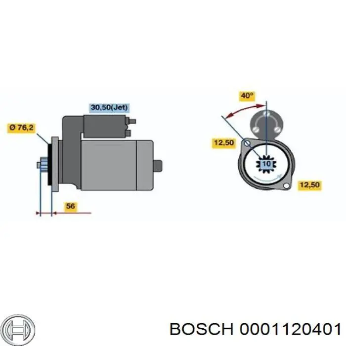 0001120401 Bosch стартер