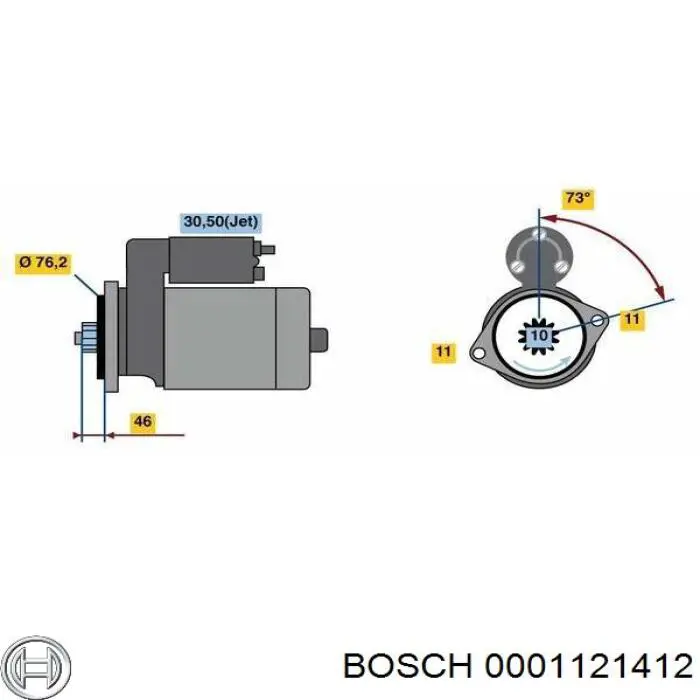 0001121412 Bosch стартер