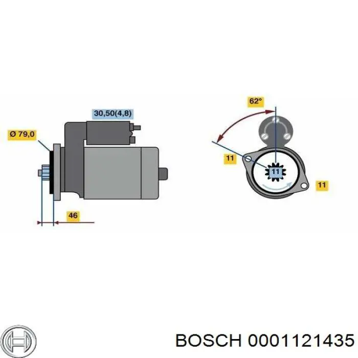 Купить 0001121435 Bosch Стартер