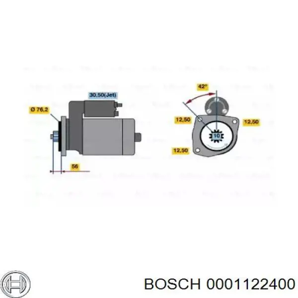 Стартер 0001122400 Bosch