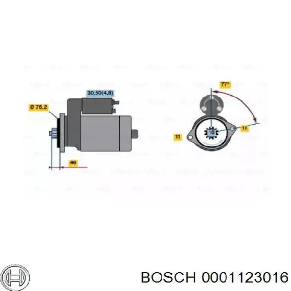 Стартер Bosch 0001123016 цена, от 42.18 USD