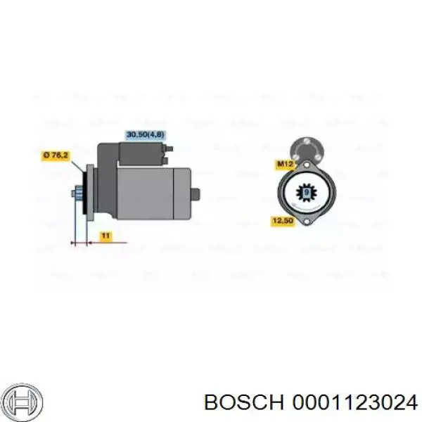 Стартер 0001123024 Bosch