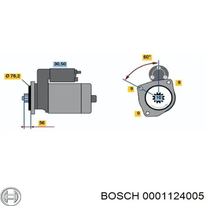 Стартер 0001124005 Bosch