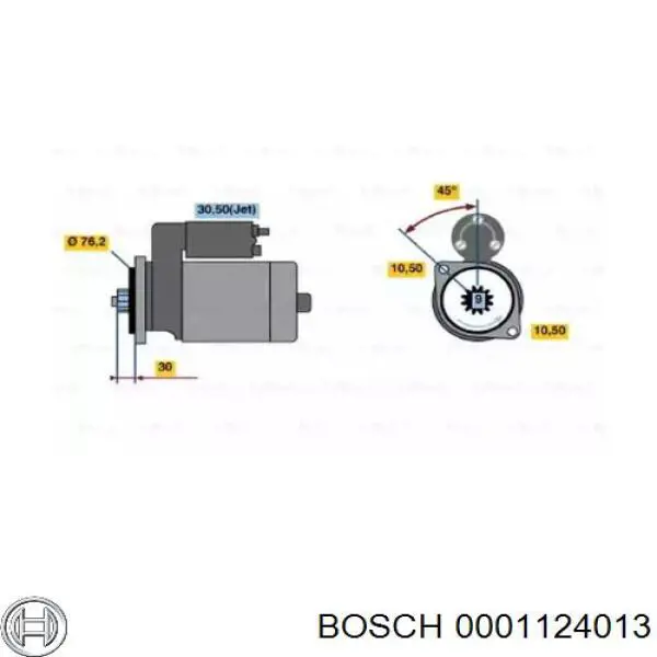 Купить 0001124013 Bosch Стартер