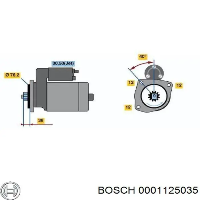 0001125035 Bosch стартер