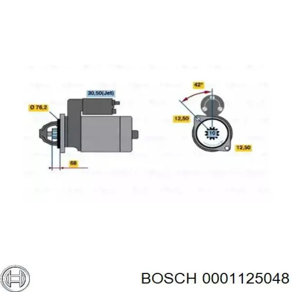 0001125048 Bosch Стартер автомобиля