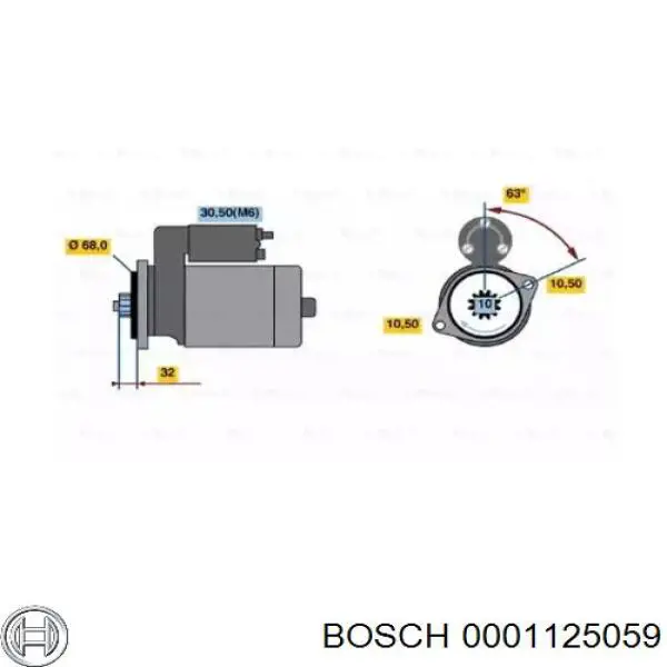 Стартер 0001125059 Bosch