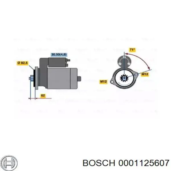 Стартер 0001125607 Bosch