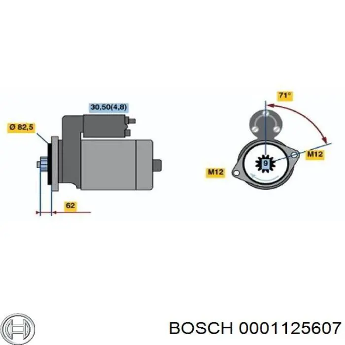 Стартер Bosch 1125607 цена, от 111.77 USD