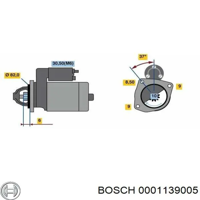 0.001.139.005 Bosch motor de arranco