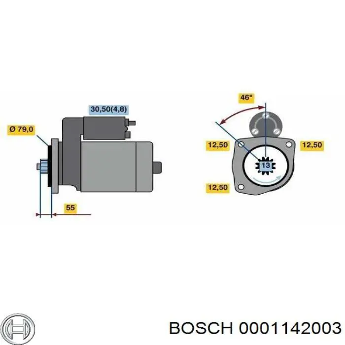 Стартер Bosch 0001142003 цена, от 115.62 USD