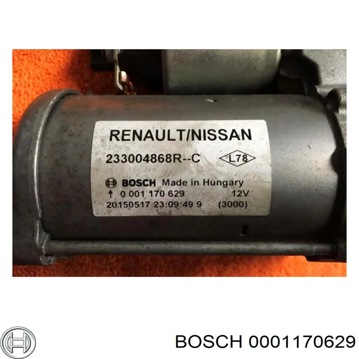 0001170629 Bosch Стартер автомобиля