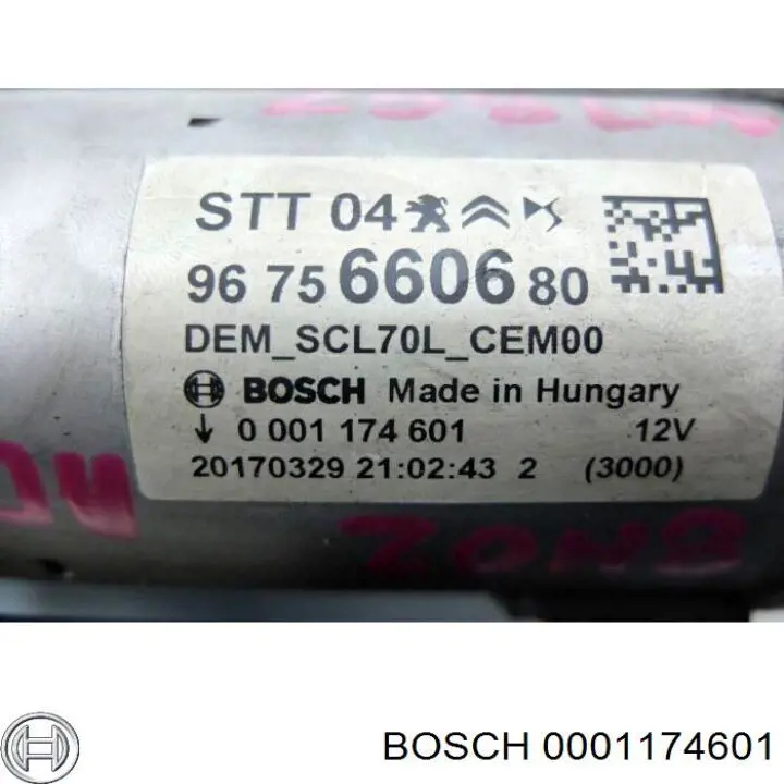 Стартер Bosch 0001174601 цена, от 88.78 USD