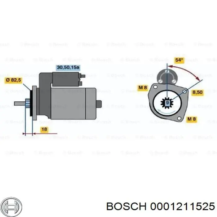 Стартер 0001211525 Bosch