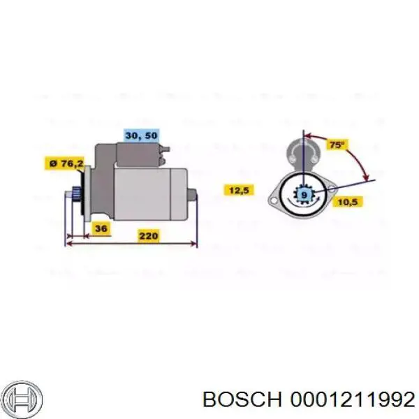 0001211992 Bosch стартер