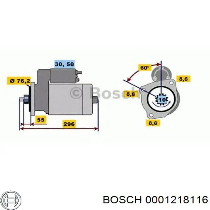 0001218116 Bosch стартер