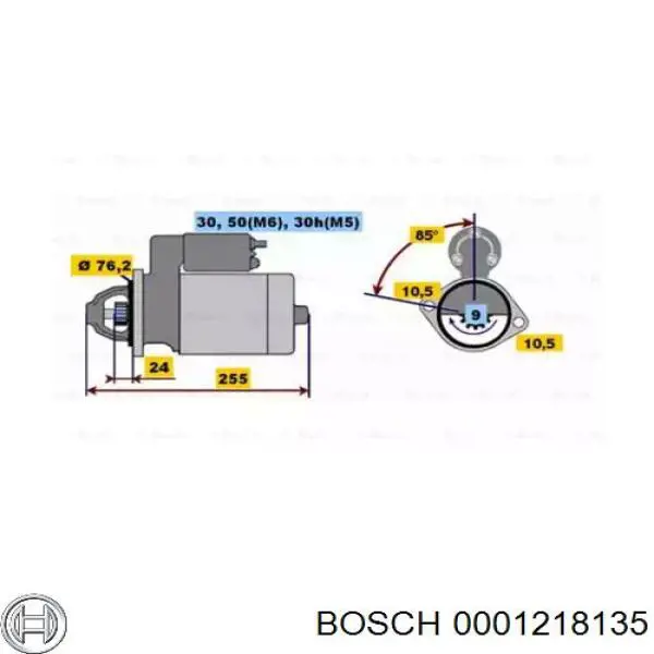 0001218135 Bosch Стартер автомобиля