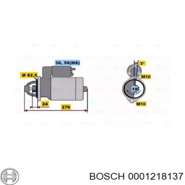 Стартер Bosch 0001218137 цена, от 51.21 USD
