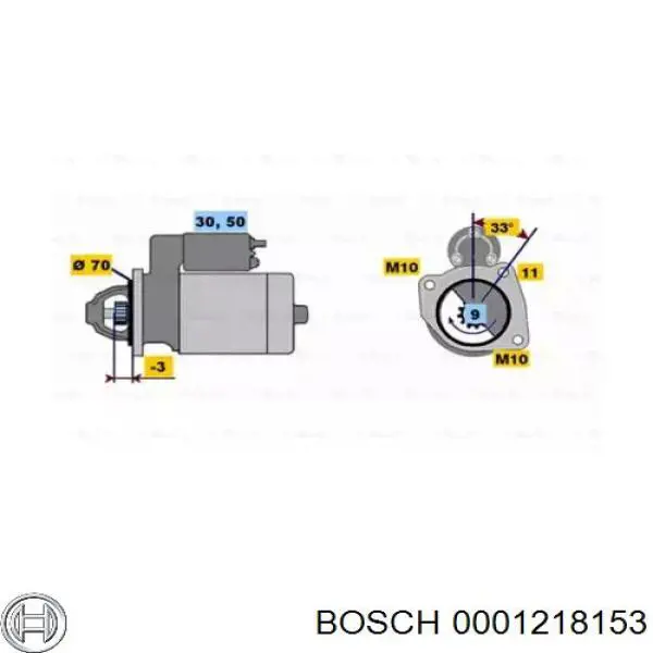 Стартер Bosch 0001218153 цена, от 61.30 USD