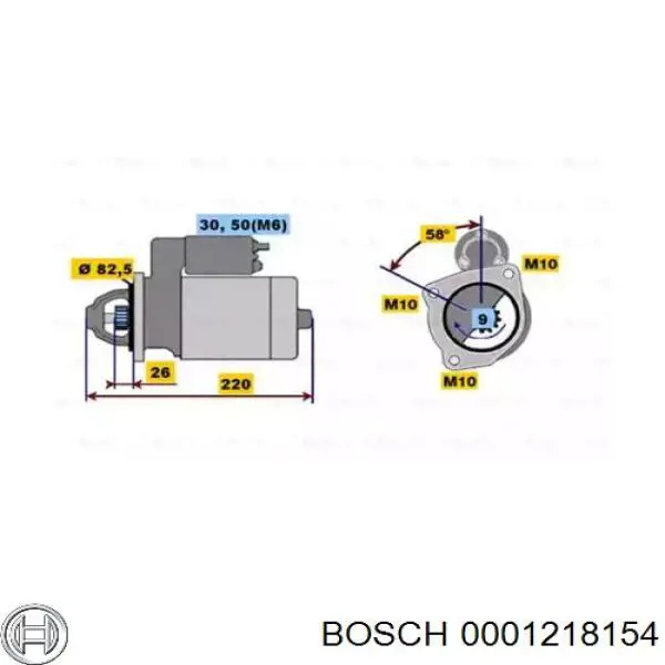 0001218154 Bosch стартер