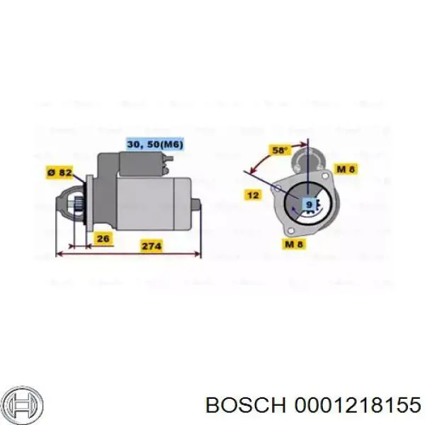 0001218155 Bosch стартер