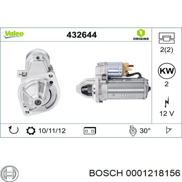 Стартер 0001218156 Bosch