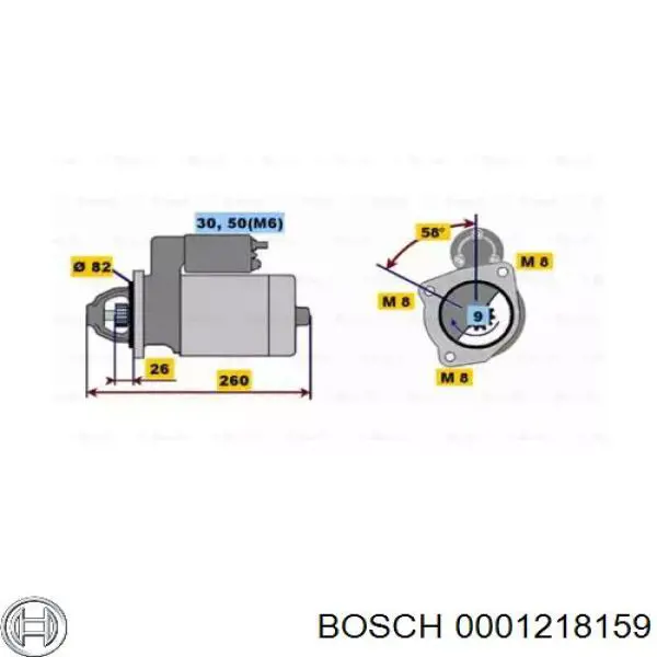 Стартер 0001218159 Bosch