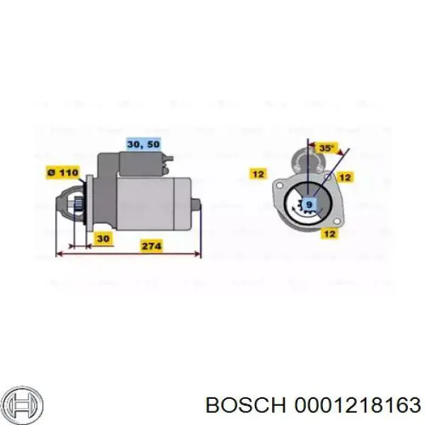 0001218163 Bosch стартер