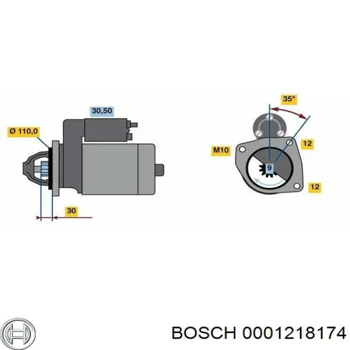 Стартер 0001218174 Bosch