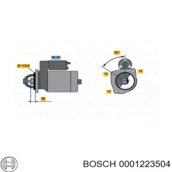 Стартер 0001223504 Bosch