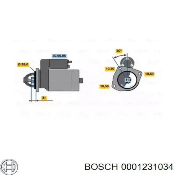 Стартер 0001231034 Bosch