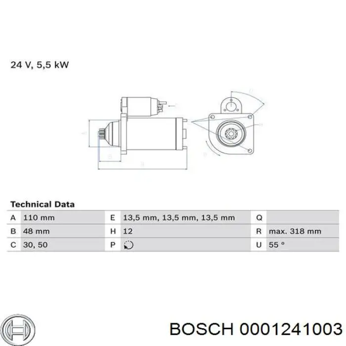 Стартер 0001241003 Bosch