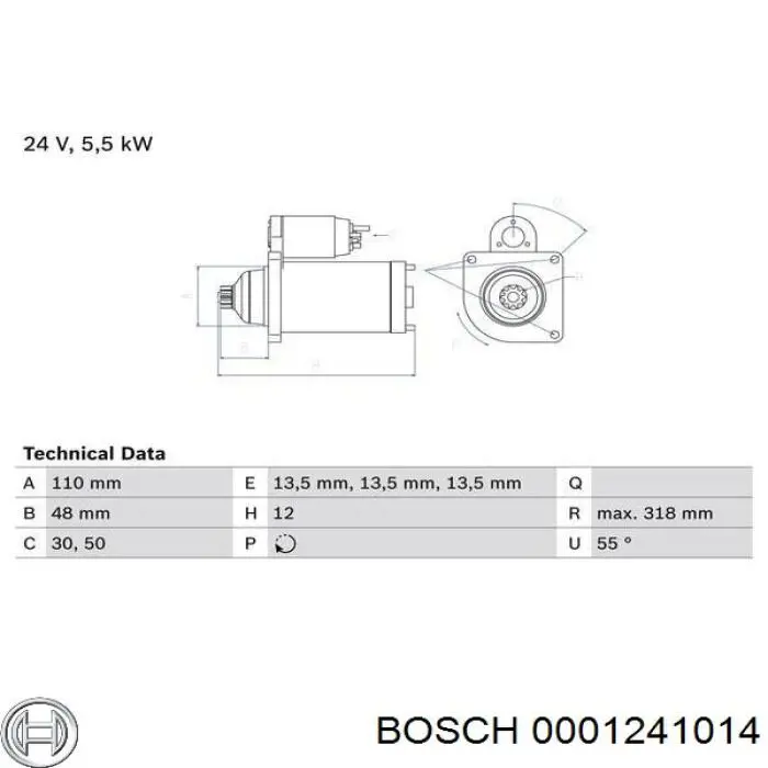 0001241014 Bosch стартер