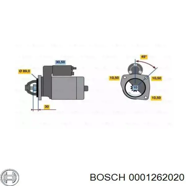 Стартер 0001262020 Bosch