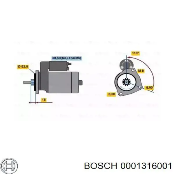 Стартер 0001316001 Bosch