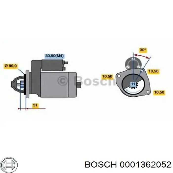 Стартер 0001362052 Bosch