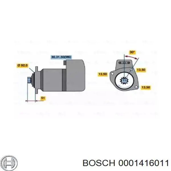 0001416011 Bosch стартер