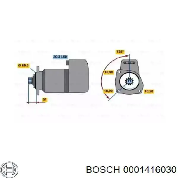 0001416030 Bosch стартер