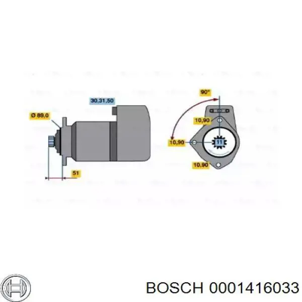 Стартер A0001410101 Mercedes