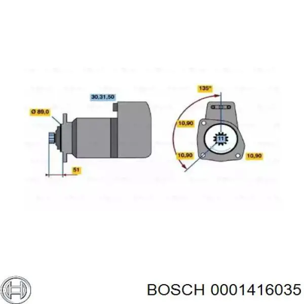 Стартер 0001416035 Bosch