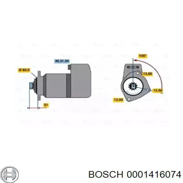 0001416074 Bosch стартер