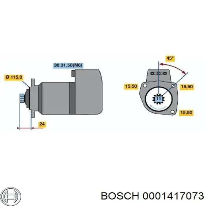 Стартер 0001417073 Bosch