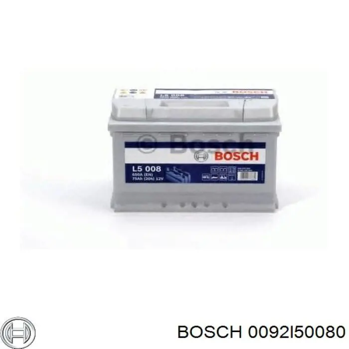 Авто аккумулятор 0092l50080 BOSCH